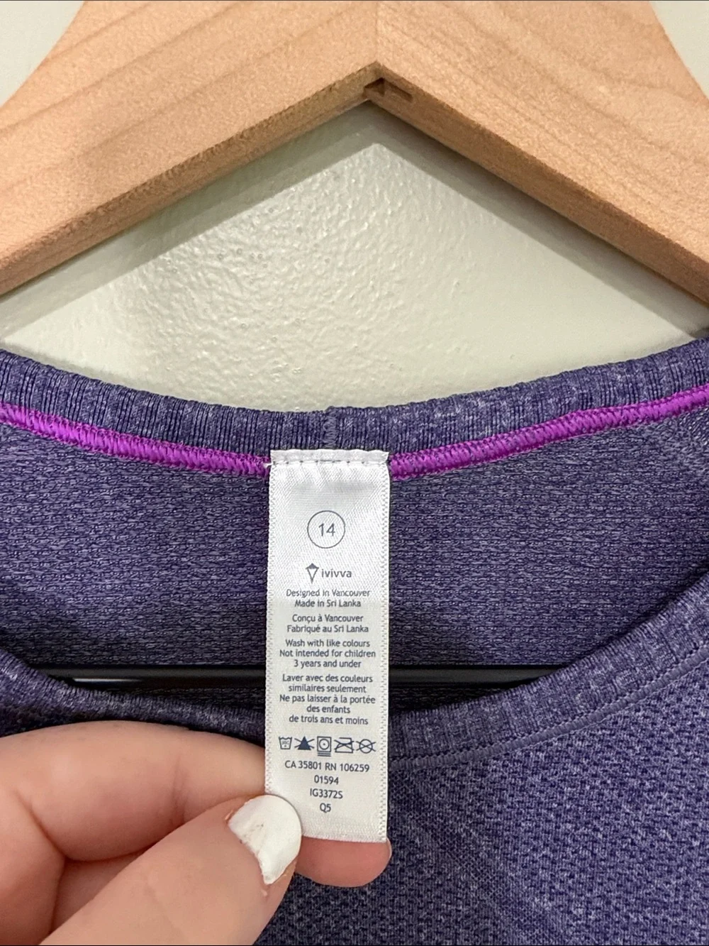 Ivivva Fly Tech Purple Long Sleeve Athletic Top 14